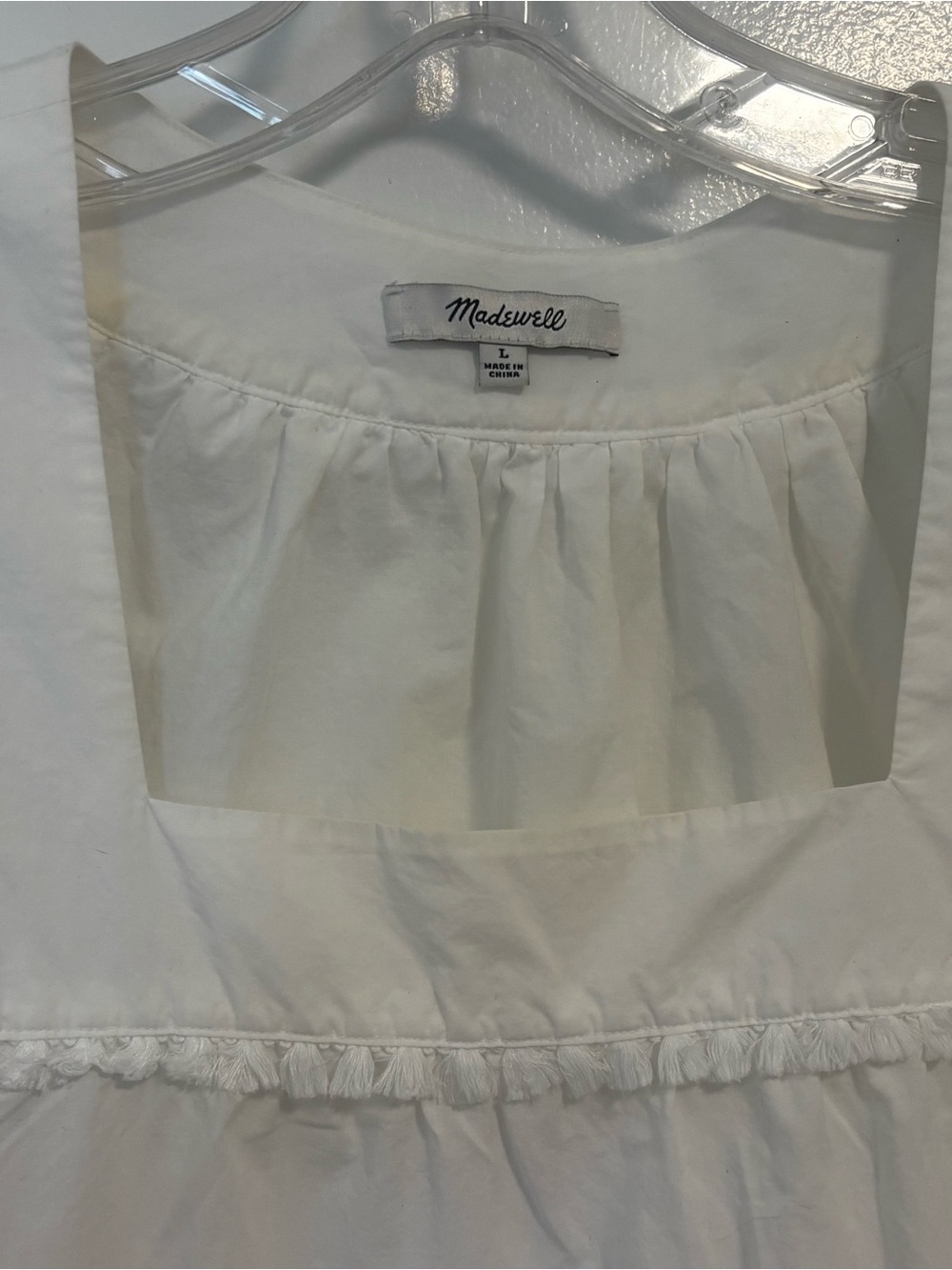 Madewell White Cotton Eyelet Square-Neck Blouse - Picture 4 of 6